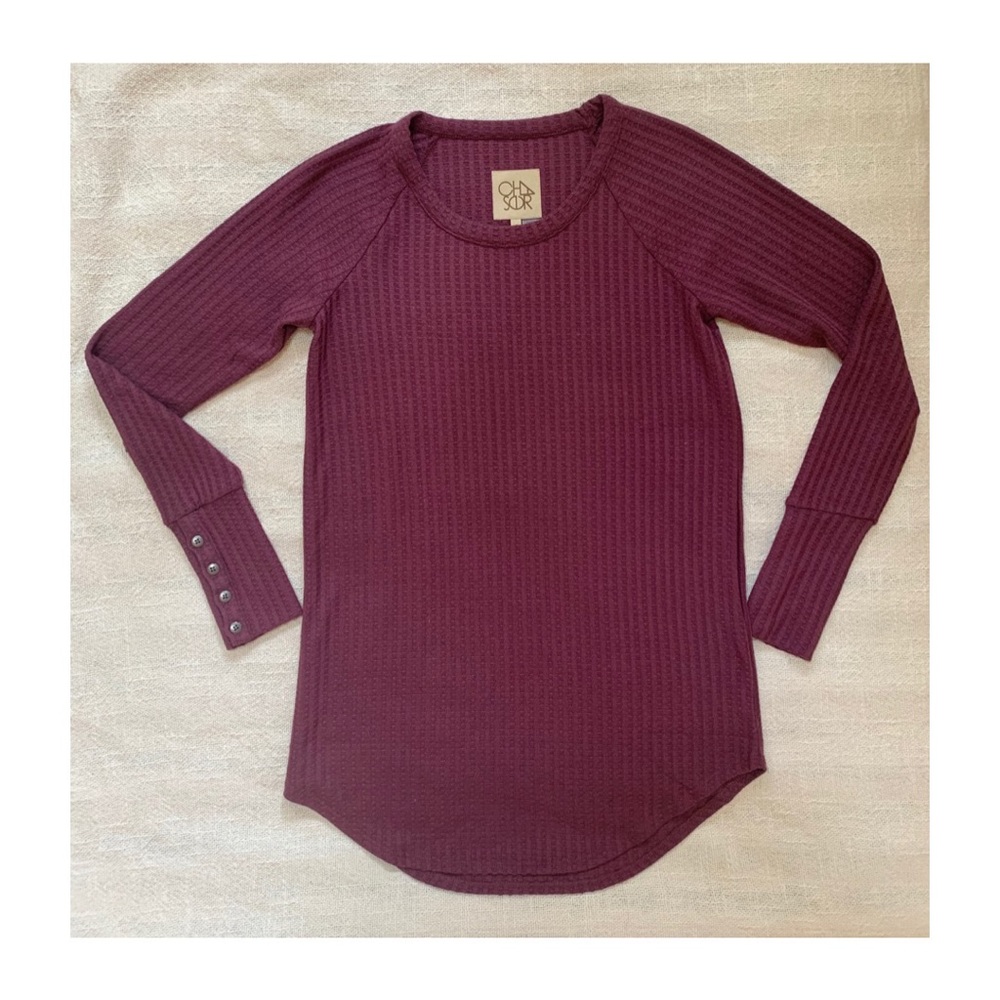 CHASER Thermal L/S Double Scoop Button Cuff Tee